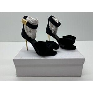 BALMAIN PARIS SANDALS WOMENS‎ SIZE 36 Black/Gold New
